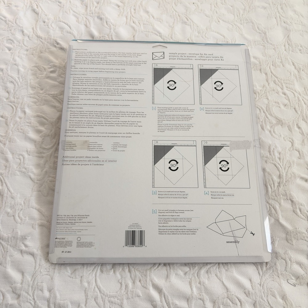 Martha Stewart Scoring Board Tool 3 Piece 12x12 Crafts Folding Envelopes EUC - Picture 3 of 8